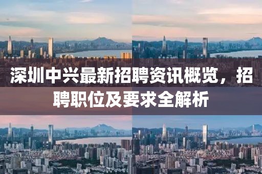 深圳中興最新招聘資訊概覽，招聘職位及要求全解析