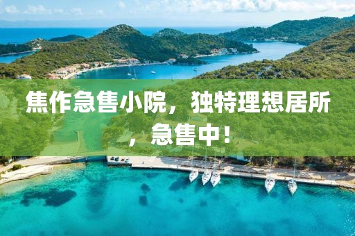 焦作急售小院，獨特理想居所，急售中！