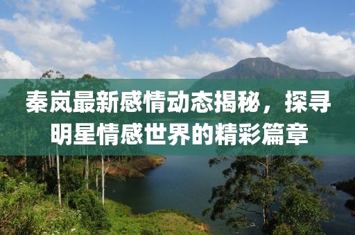 秦嵐最新感情動態揭秘，探尋明星情感世界的精彩篇章