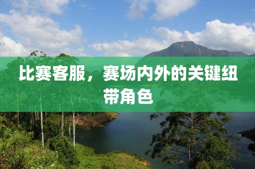 比賽客服，賽場內外的關鍵紐帶角色