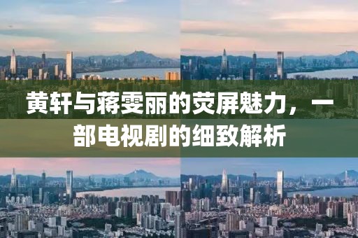 黃軒與蔣雯麗的熒屏魅力，一部電視劇的細致解析