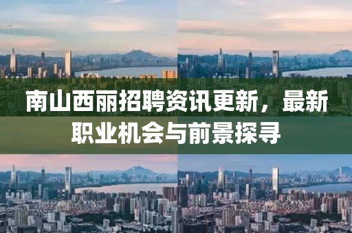 南山西麗招聘資訊更新，最新職業機會與前景探尋