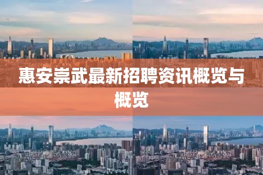 惠安崇武最新招聘資訊概覽與概覽