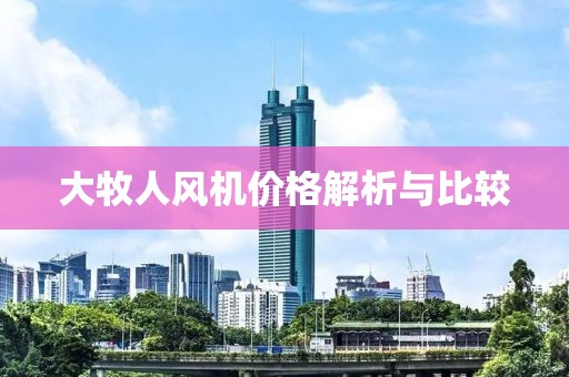 大牧人風機價格解析與比較