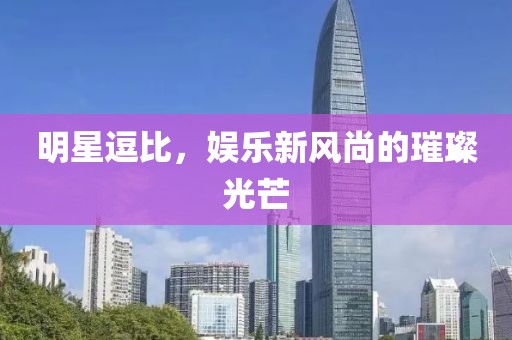 明星逗比，娛樂新風尚的璀璨光芒