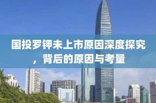 國投羅鉀未上市原因深度探究，背后的原因與考量