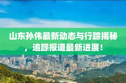 山東孫偉最新動態與行蹤揭秘，追蹤報道最新進展！
