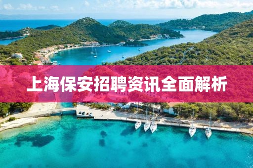 上海保安招聘資訊全面解析