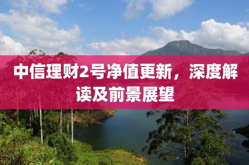 中信理財2號凈值更新，深度解讀及前景展望
