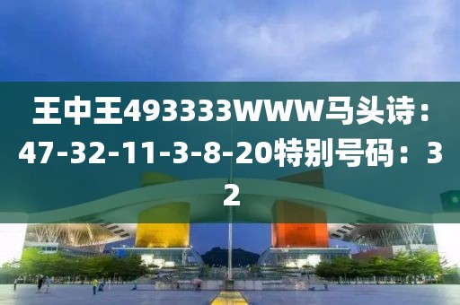 王中王493333WWW馬頭詩：47-32-11-3-8-20特別號碼：32
