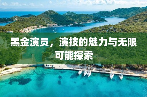 黑金演員，演技的魅力與無限可能探索