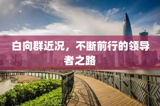 白向群近況，不斷前行的領導者之路