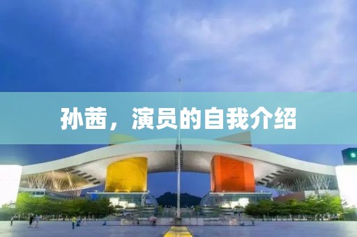 孫茜，演員的自我介紹