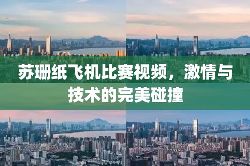 蘇珊紙飛機比賽視頻，激情與技術的完美碰撞