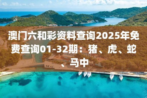 澳門六和彩資料查詢2025年免費查詢01-32期：豬、虎、蛇、馬中