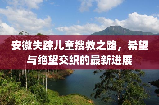 安徽失蹤兒童搜救之路，希望與絕望交織的最新進展