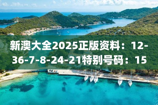 新澳大全2025正版資料：12-36-7-8-24-21特別號碼：15